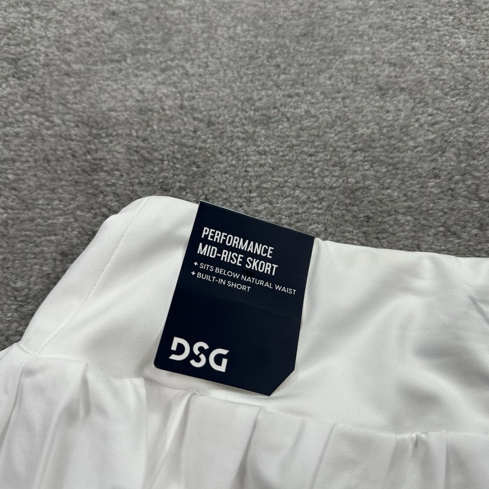 DSG Women's Performance Mid Rise Skort Size Large White Built In Short - Picture 6 of 7